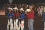 The Cowgirl Chicks presenting the American Flag to the Wounded Warriors